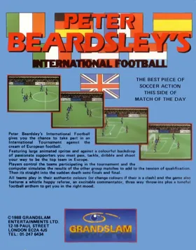 Peter Beardsley's International Football box cover back